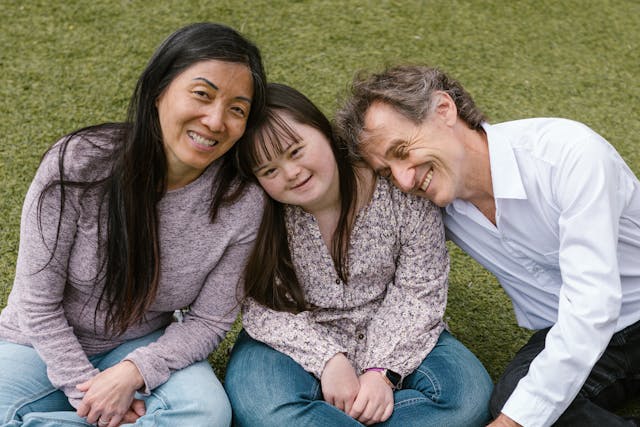 Mom and Dad with their daughter